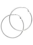 Melissa Odabash Medium Hoop Earrings, Silver