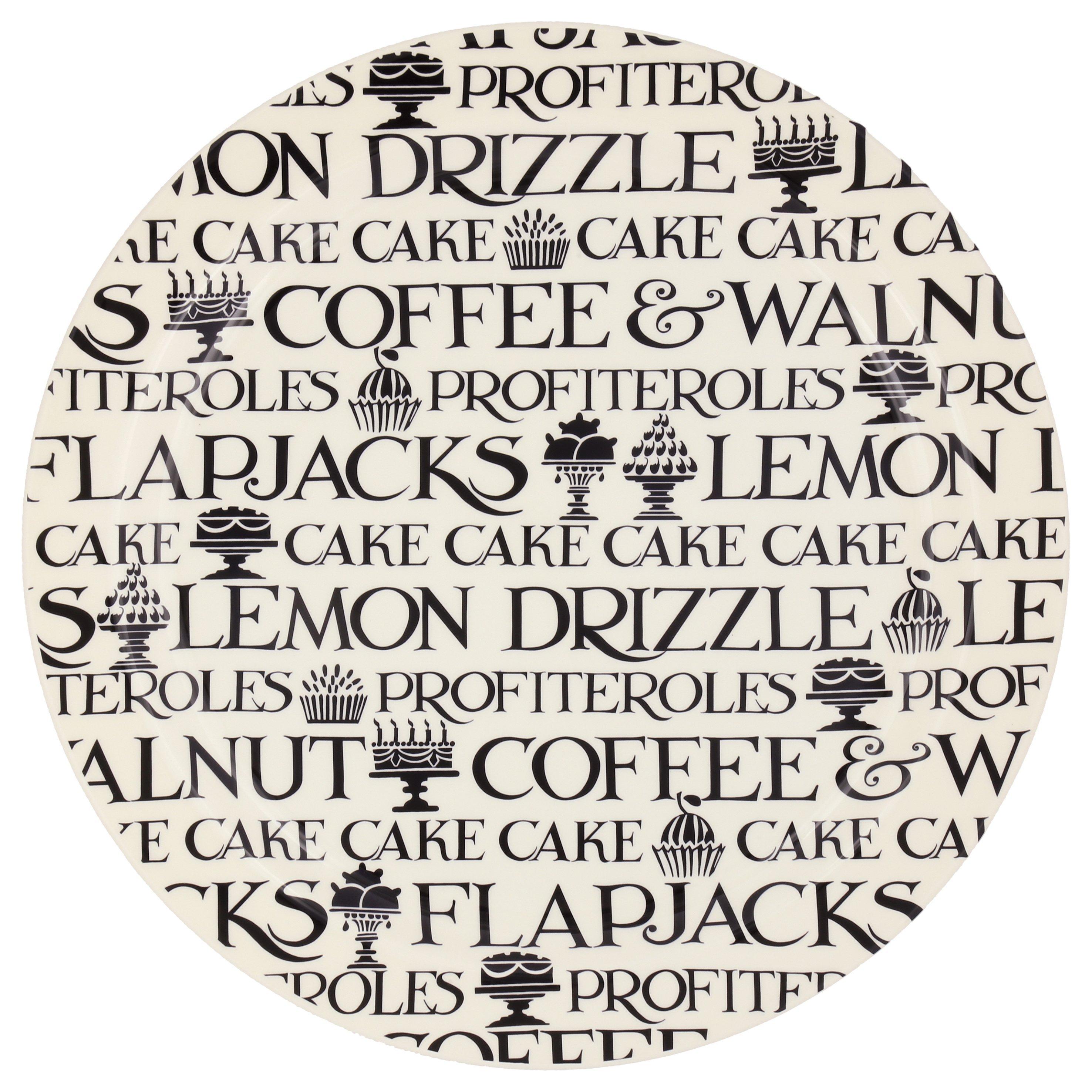 Emma Bridgewater Black Toast Cake Plate Black White Dia.33.5cm