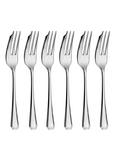 Arthur Price Grecian Stainless Steel Pastry Forks, Set of 6