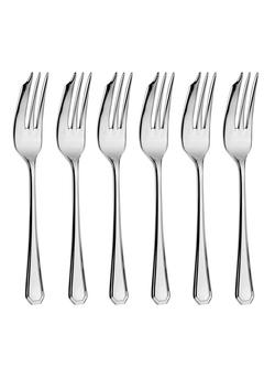 Arthur Price Grecian Stainless Steel Pastry Forks, Set of 6, 