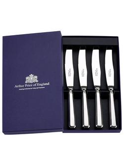 Arthur Price Grecian Stainless Steel Steak Knives, Set of 4 - view 2, Stainless Steel