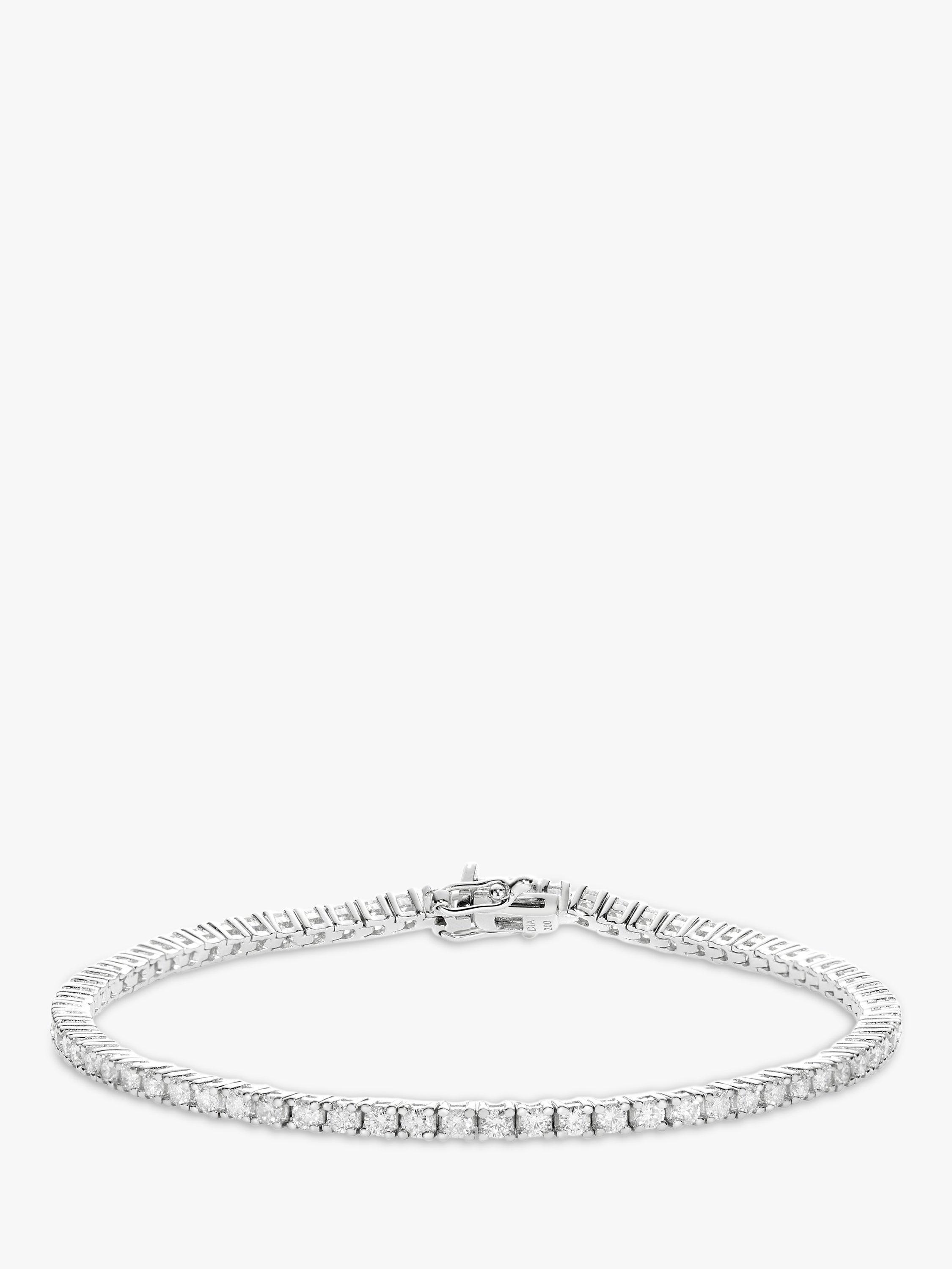 Product image 1 of 5, which shows Mogul 18ct White Gold Diamond Tennis Bracelet, 2ct