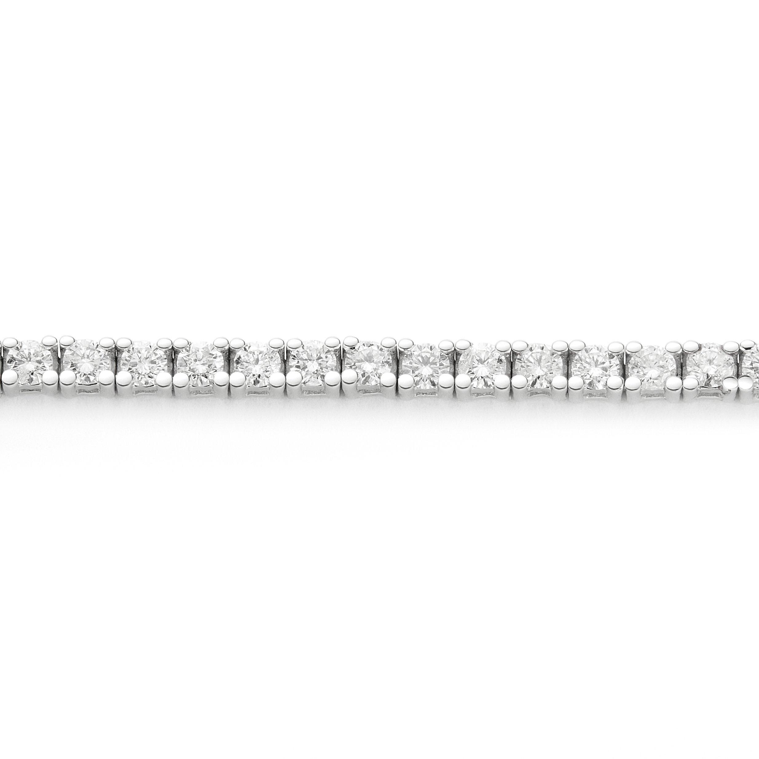 Product image 3 of 5, which shows Mogul 18ct White Gold Diamond Tennis Bracelet, 2ct