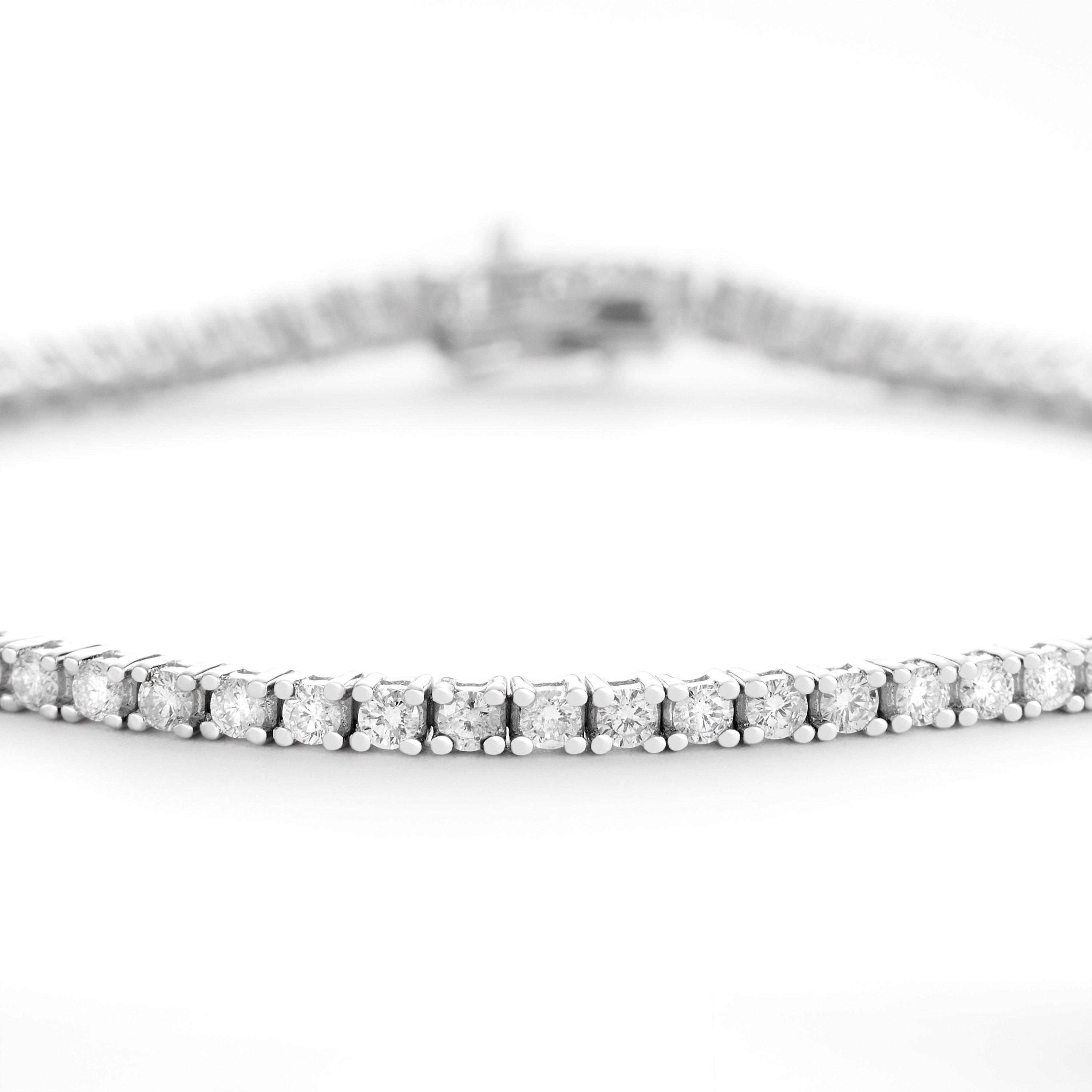 Product image 4 of 5, which shows Mogul 18ct White Gold Diamond Tennis Bracelet, 2ct