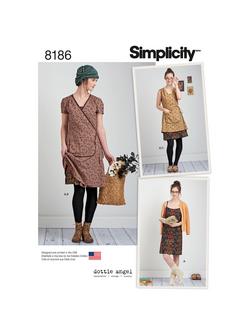 Simplicity Dottie Angel Women`s Dress Sewing Pattern, 8186, 
