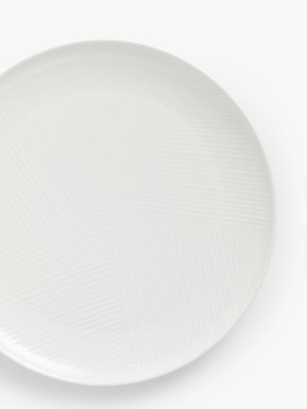 Design Project by John Lewis Porcelain Coupe Dinner Plate, 28cm - view 2, White