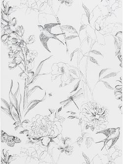 Designers Guild Jardin des Plantes Sibylla Garden Paste the Wall Wallpaper, Black / White Pdg721/01