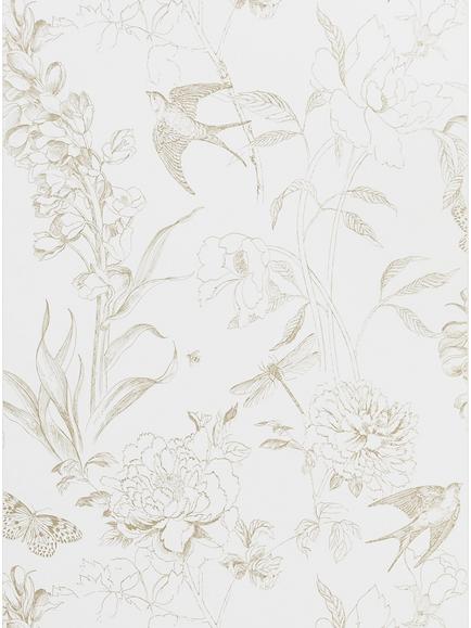 Designers Guild Jardin des Plantes Sibylla Garden Paste the Wall Wallpaper, Gold Pdg721/02