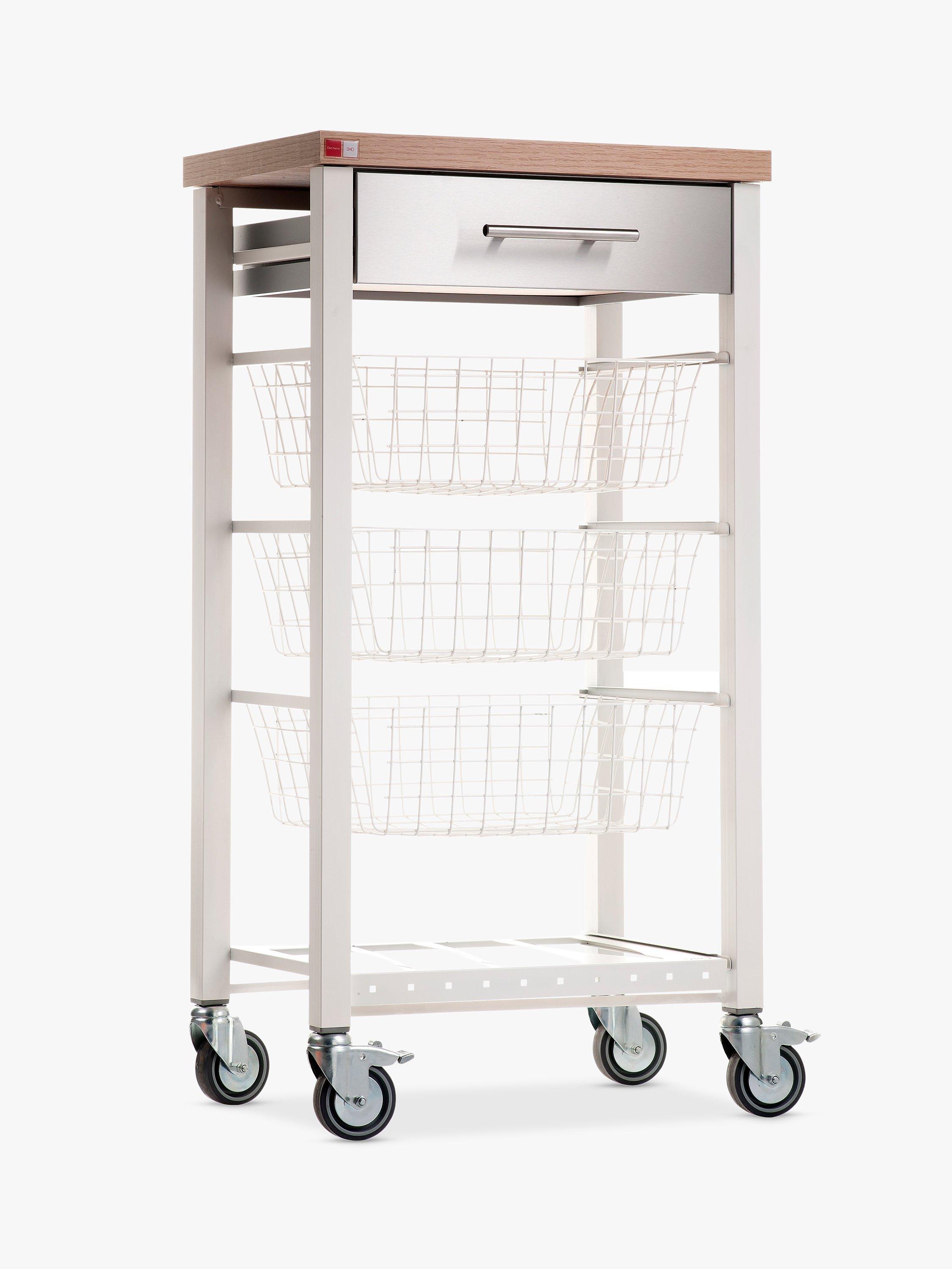 Don Hierro Onda Butcher's Trolley / Vegetable Rack, Ivory White