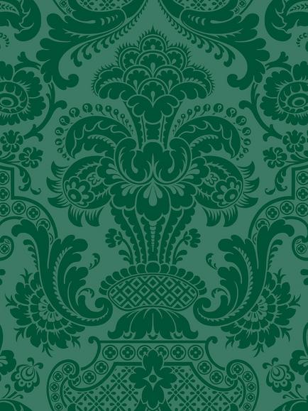 Cole & Son Mariinsky Petrouska Paste the Wall Wallpaper, Green 108/3012
