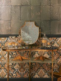 Cole & Son Mariinsky Antique Mirror Paste the Wall Wallpaper - view 2, Silver 92/2009
