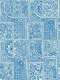Cole & Son Mariinsky Bellini Paste the Wall Wallpaper, Blue / White 108/9045