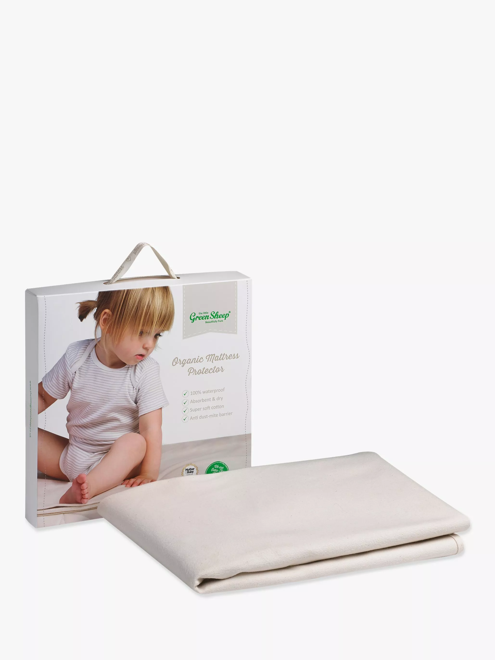 The Little Green Sheep Waterproof Cot Mattress Protector