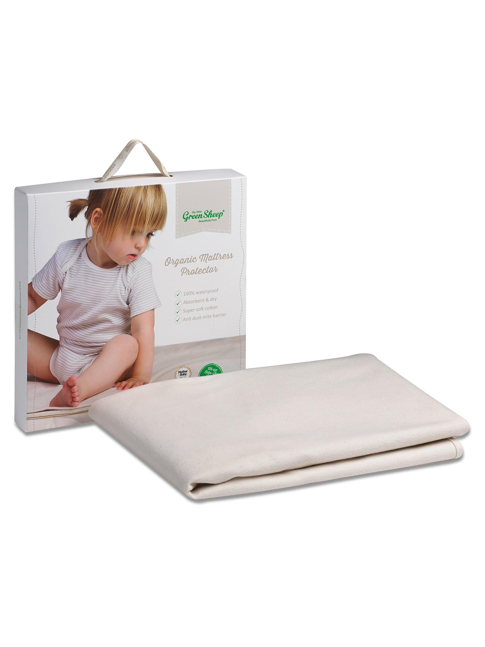 The Little Green Sheep Waterproof Cotbed Mattress Protector