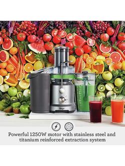 Sage BJE430SIL the Nutri Juicer Cold, Silver - view 2, Brushed Metal