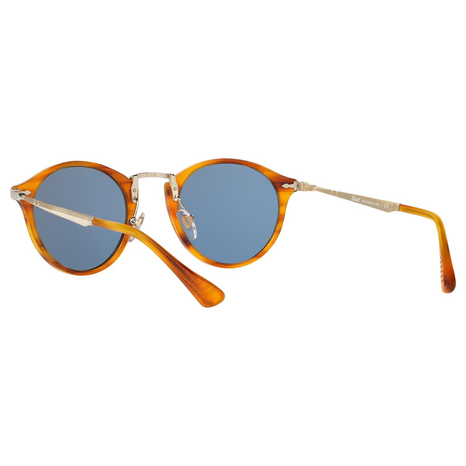 Persol PO3166S Calligrapher Edition Oval Sunglasses Havana Blue