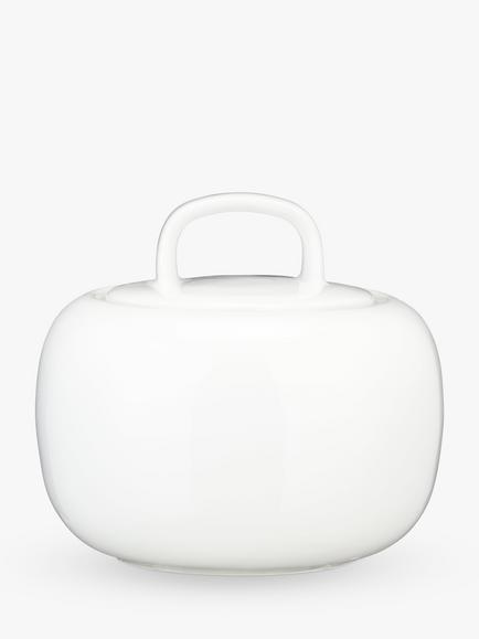 John Lewis Dine Porcelain Covered Sugar Bowl, White, White