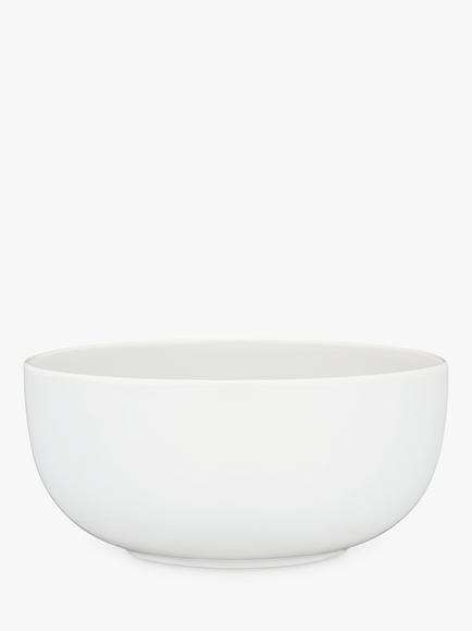 John Lewis Dine Porcelain Noodle Bowl, 18cm, White, White