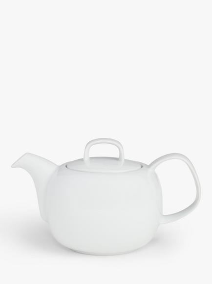 John Lewis Dine Porcelain 2 Cup Teapot, White, 600ml, White