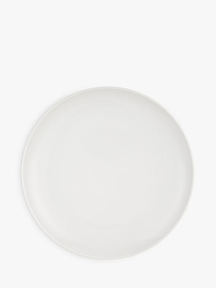 John Lewis Dine Porcelain Coupe Side Plate, 22cm, White, White
