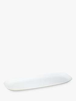 John Lewis Dine Porcelain Narrow Porcelain Platter, 32cm, White, White
