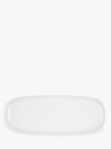 John Lewis Dine Porcelain Narrow Porcelain Platter, 32cm, White - view 2, White