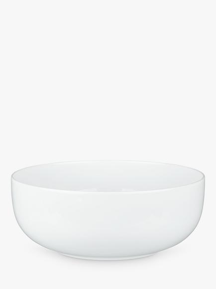John Lewis Dine Porcelain Round Serve Bowl, 22cm, White, White