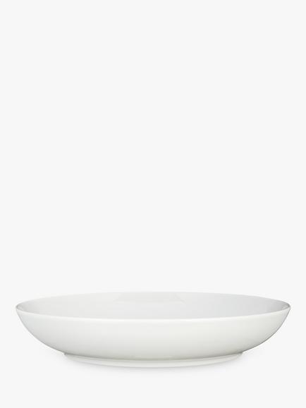 John Lewis Dine Porcelain Coupe Pasta Bowl, 24.5cm, White, White
