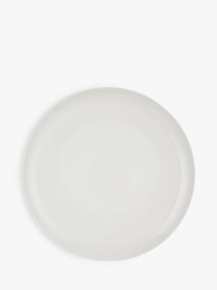 John Lewis Dine Porcelain Coupe Dinner Plate, 28cm, White, White