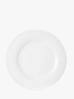 John Lewis Dine Porcelain Rim Dinner Plate, 28cm, White, White