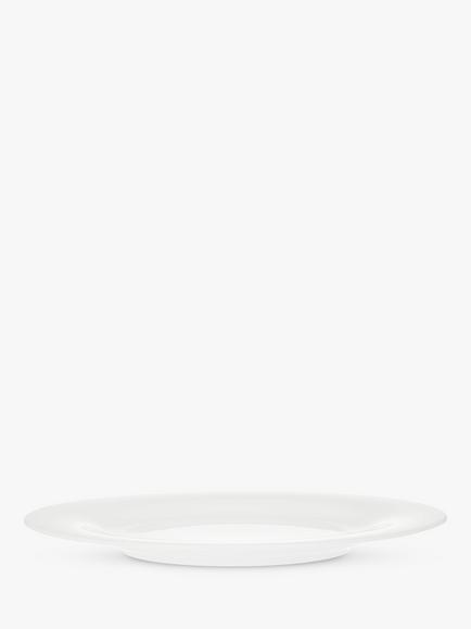 John Lewis Dine Porcelain Rim Dinner Plate, 28cm, White - view 2, White