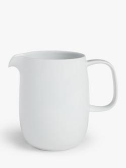 John Lewis Dine Porcelain Jug, 600ml, White, White