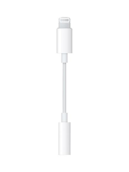 Apple Lightning to 3.5mm Headphone Jack Converter, White, White