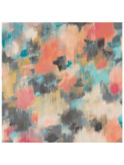 Harlequin Standing Ovation Exuberance Paste the Wall Wallpaper, Coral / Turquoise 111476