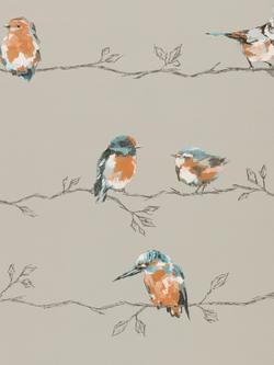Harlequin Standing Ovation Persico Paste the Wall Wallpaper, Tangerine / Duck Egg 111485