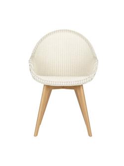 John Lewis Easdale Lloyd Loom Dining Chair - view 2, Pure White