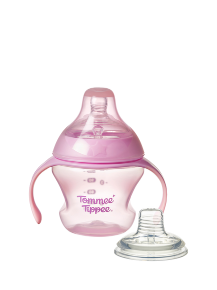 Tommee Tippee Closer To Nature Bottle to Cup Transition Sippee Trainer, 