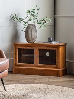 John Lewis Hemingway Corner TV Stand for TVs up to 43", Dark Stain