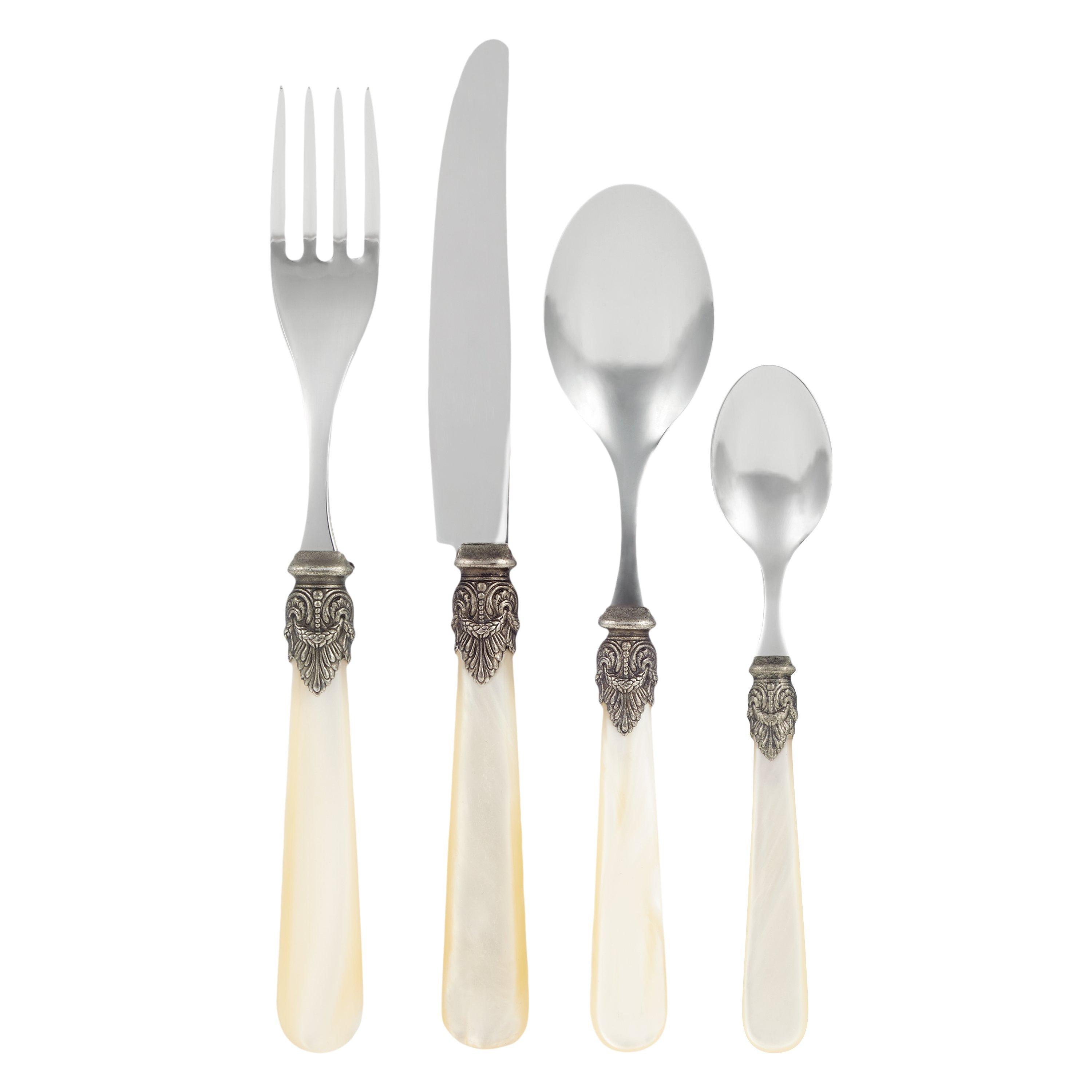 Vintage Ivory Cutlery Set, 16 Piece/4 Place Settings