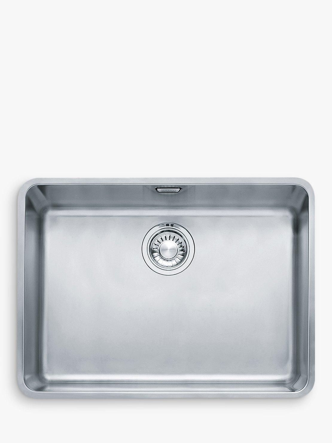 Franke Kubus KBX 110 55 Undermounted Single Bowl Kitchen Sink, Stainless Steel