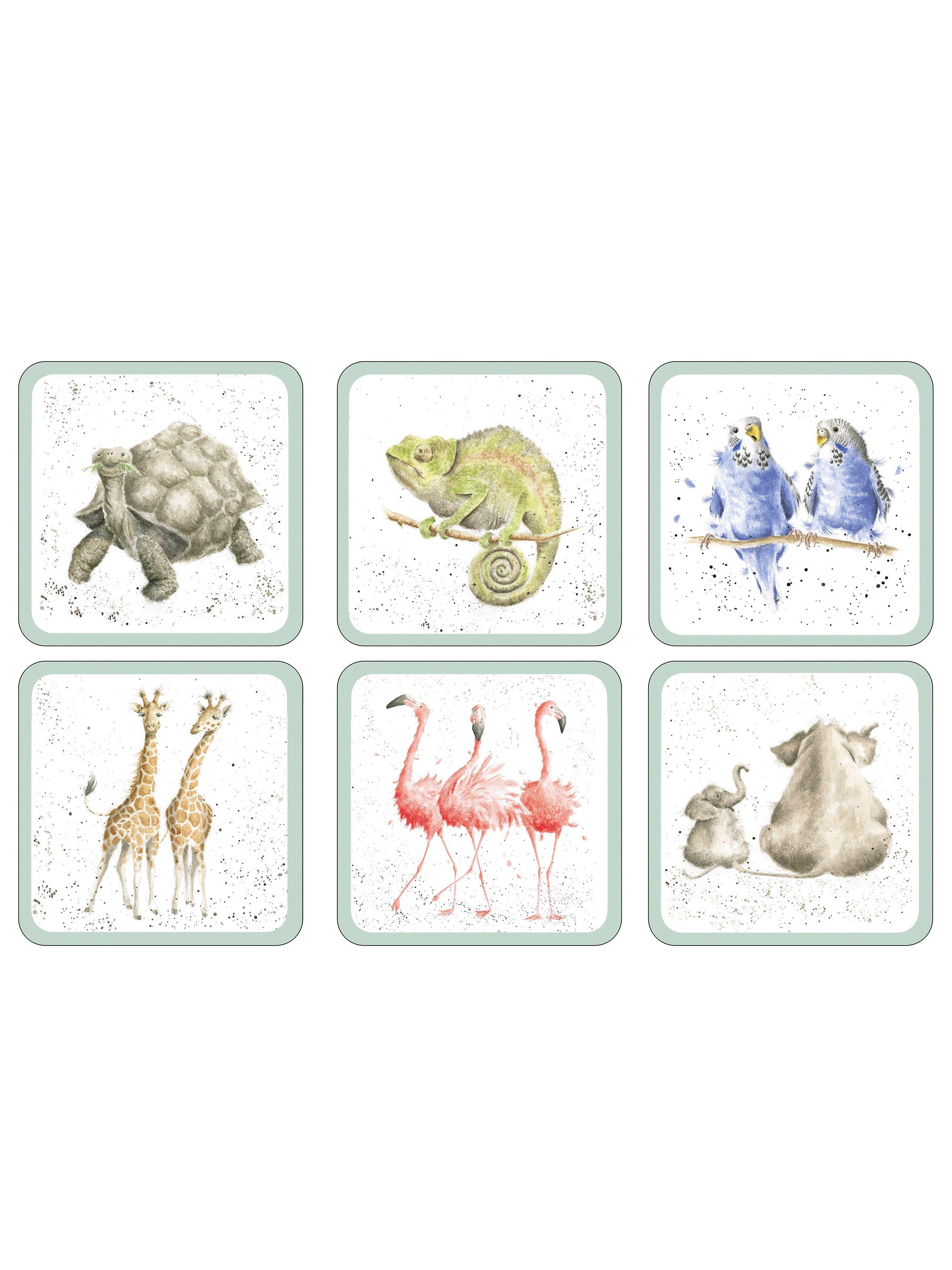 Pimpernel Wrendale Zoological Coaster, Set of 6