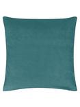 John Lewis Cotton Velvet Cushion, Dark Spruce