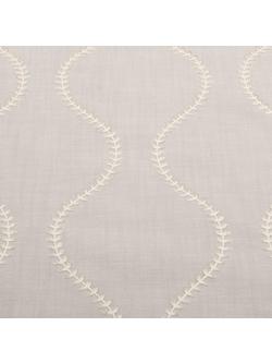 John Lewis Chattis Embroidery Furnishing Fabric - view 2, Grey