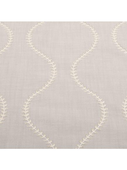 John Lewis Chattis Embroidery Furnishing Fabric - view 2, Grey
