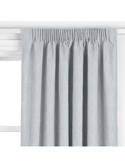 John Lewis Chattis Embroidery Made to Measure Curtains or Roman Blind, Grey - view 2, Grey