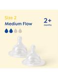 MAM Medium Flow Baby Bottle Teat, Pack of 2