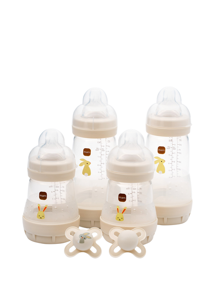 MAM Baby Bottle Feed and Soothe Set, Cream
