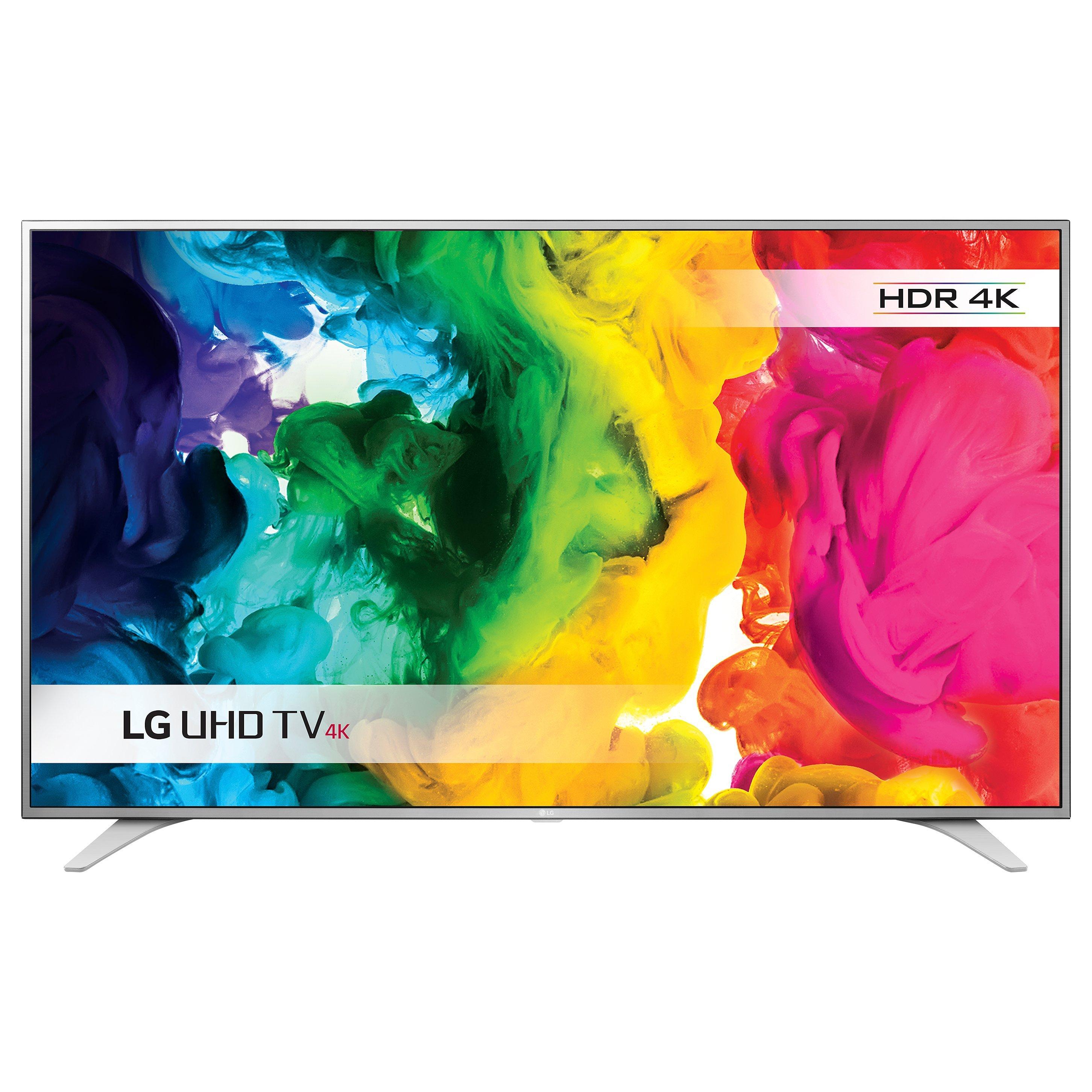 LG 60UH650V LED HDR 4K Ultra HD Smart TV, 60" with Freeview HD & Ultra Slim Metallic Design, Silver & Black