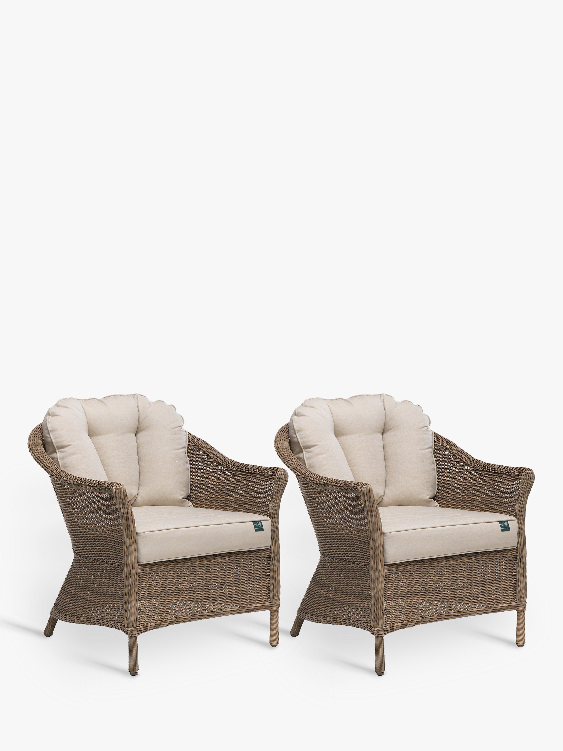 KETTLER RHS Harlow Carr Garden Lounging Armchairs, Set of 2, Natural