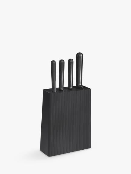 John Lewis Contemporary Empty Knife Block - view 2, Black